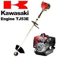 Modello di punta di Kawasaki: TJ53 E con una potenza senza pari. Per il taglio del prato e di erba molto alta.